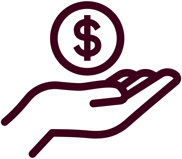 hand holding dollar sign